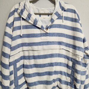 Thread & Supply Nautical Beach Nantucket Linen Blend Hoodie Medium
